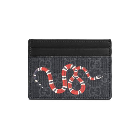 gucci case snake black|Gucci kingsnake card holders.